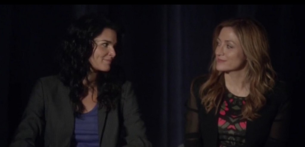 Angie Harmon as Jane Rizzoli and Sasha Alexander as Maura Isle have SEX IN THE FACE